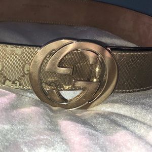 GUCCI Belt Monogram Imprime GG Belt